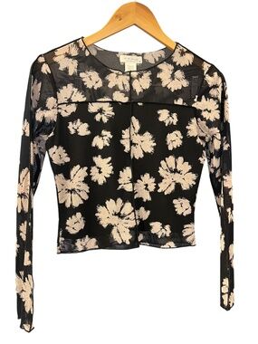 Kirious Los Angeles Whimsygoth Sheer Floral Mesh Top (S)